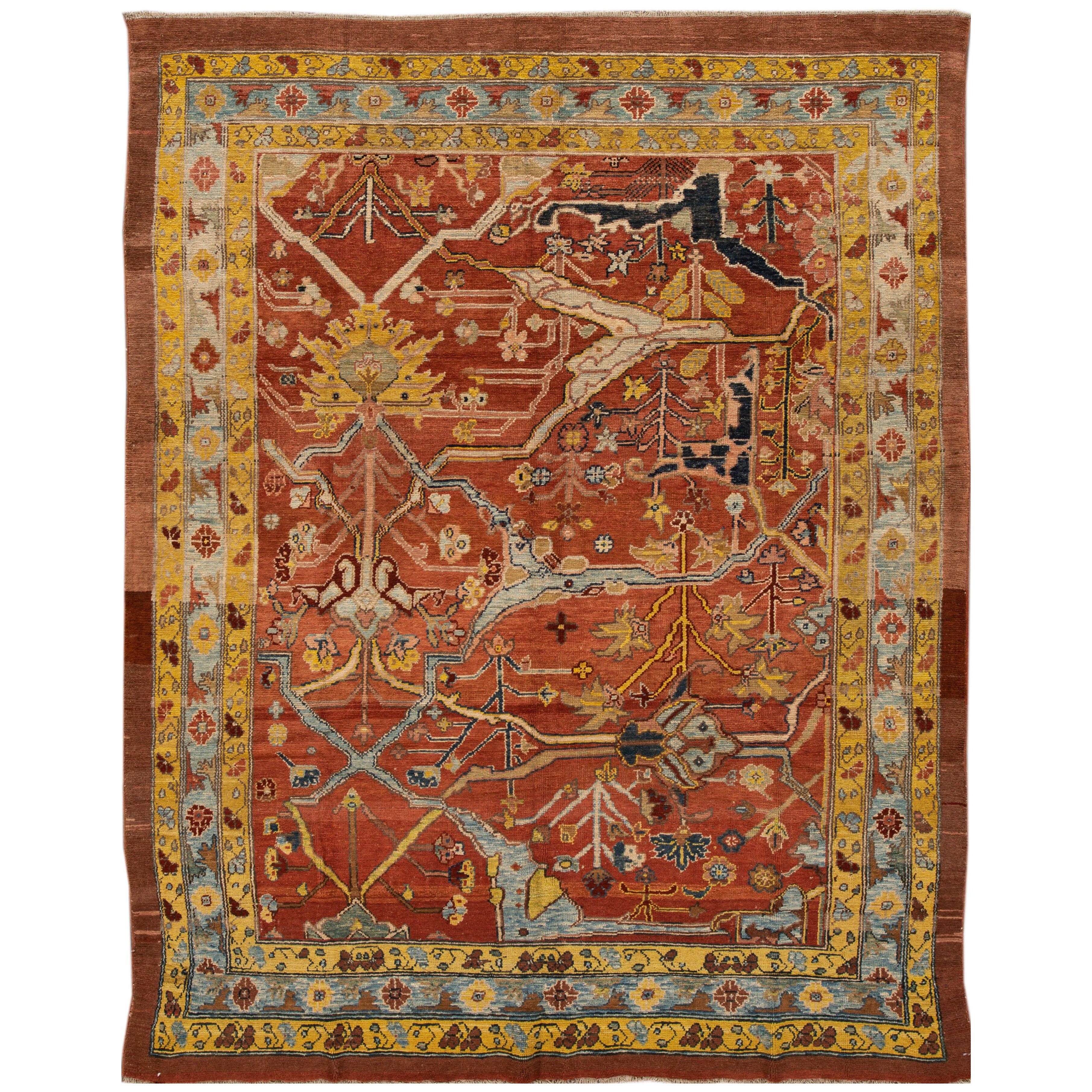 Vintage Persian Tribal Bakshaish Wool Rug