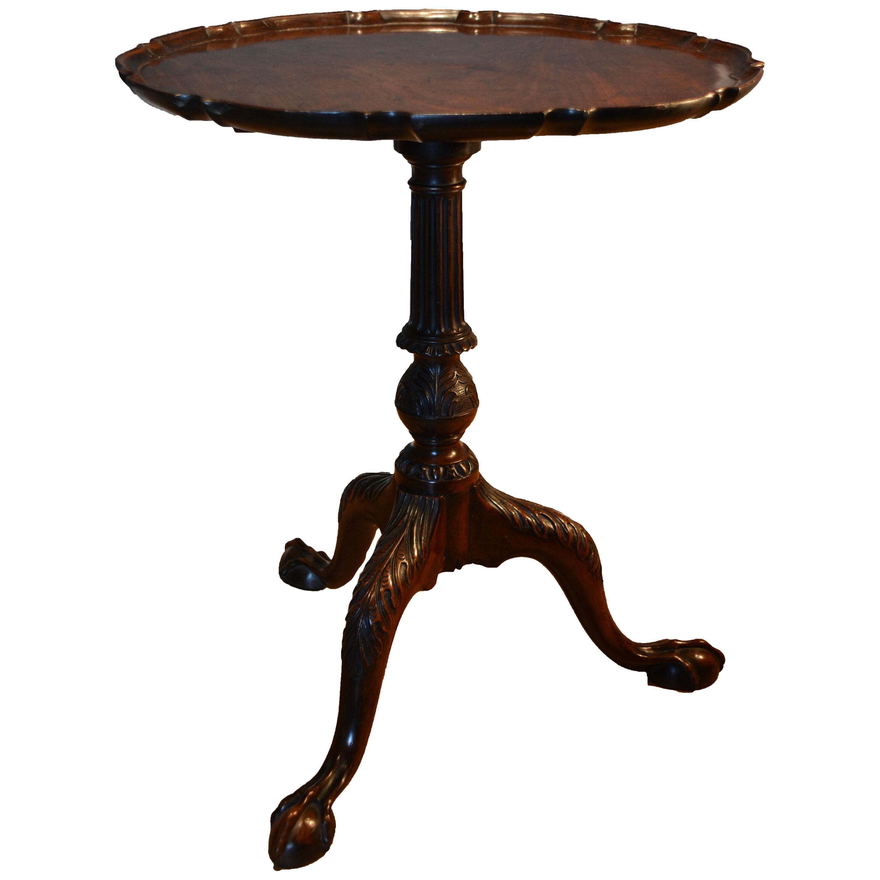 A Fine Chippendale period mahogany pie-crust tripod table