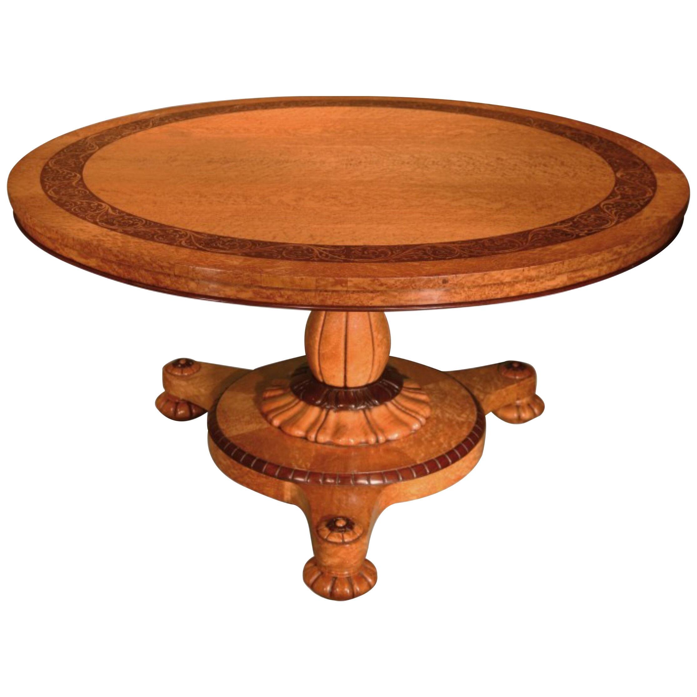 A Fine Mid 19th Century Birdseye Maple Centre Table