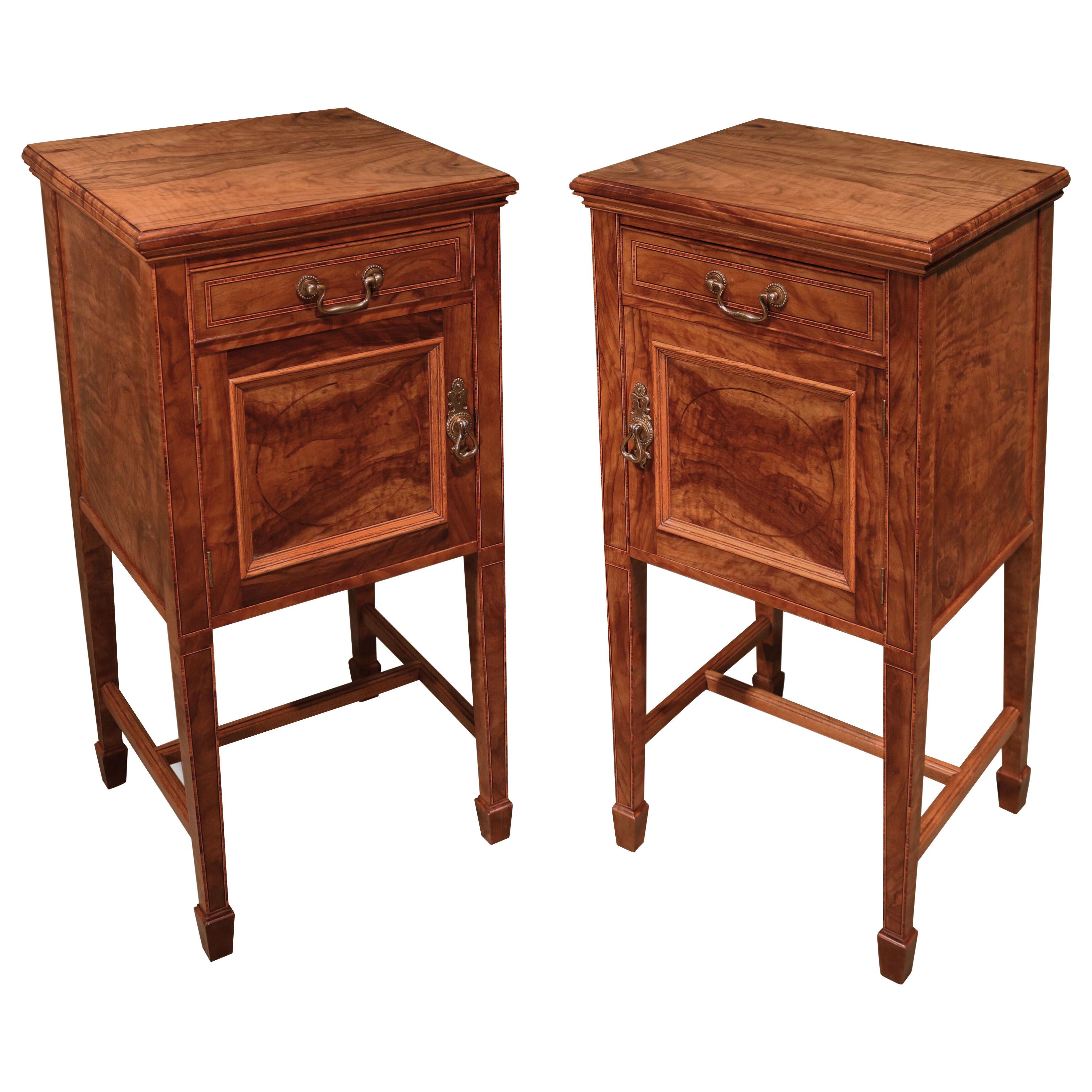 A Pair Of 19th Century Olivewood Bedside Cabinets