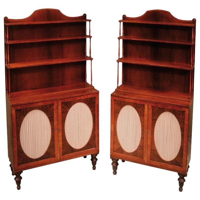 Pair Regency period rosewood 2-door Cabinets	