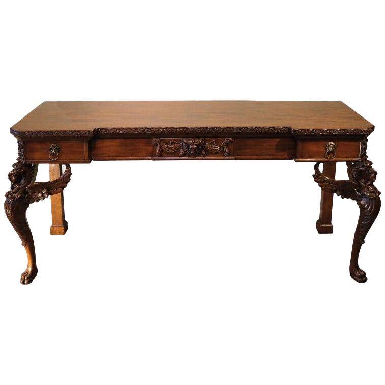 A George III period figured mahogany Hall or Serving Table