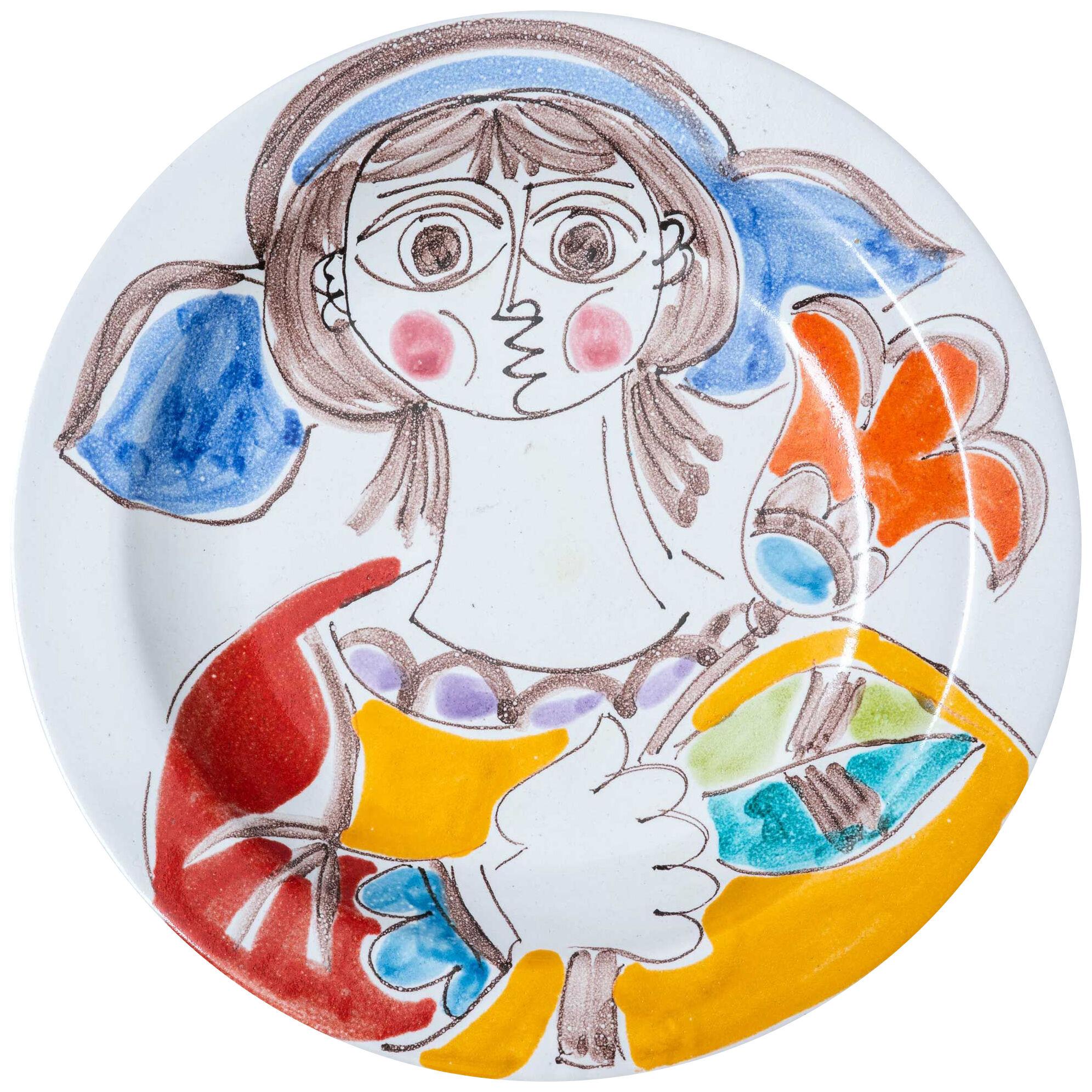 Giovanni DeSimone | 'Girl With Flower' Plate