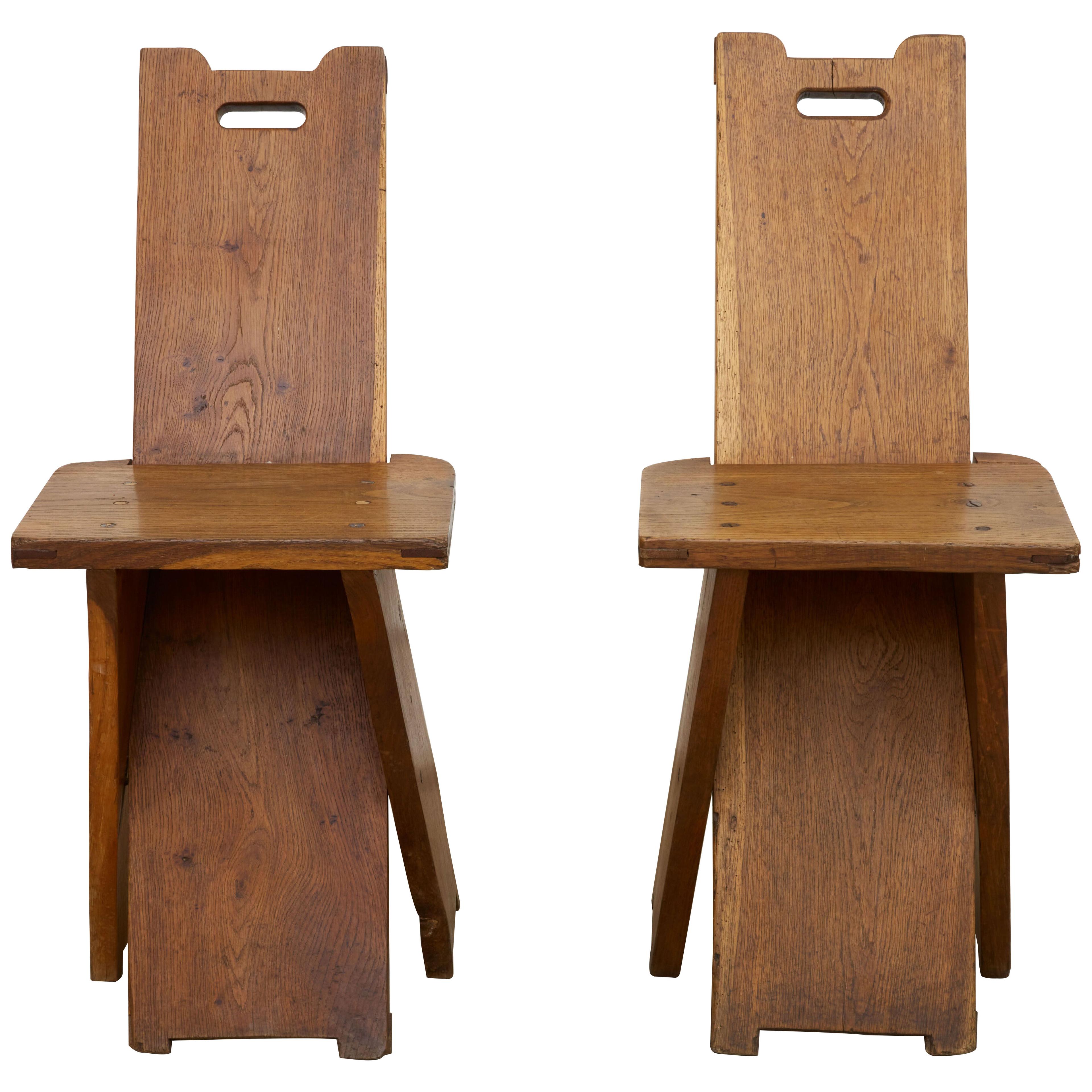 X-Frame Brutalist Side Chairs