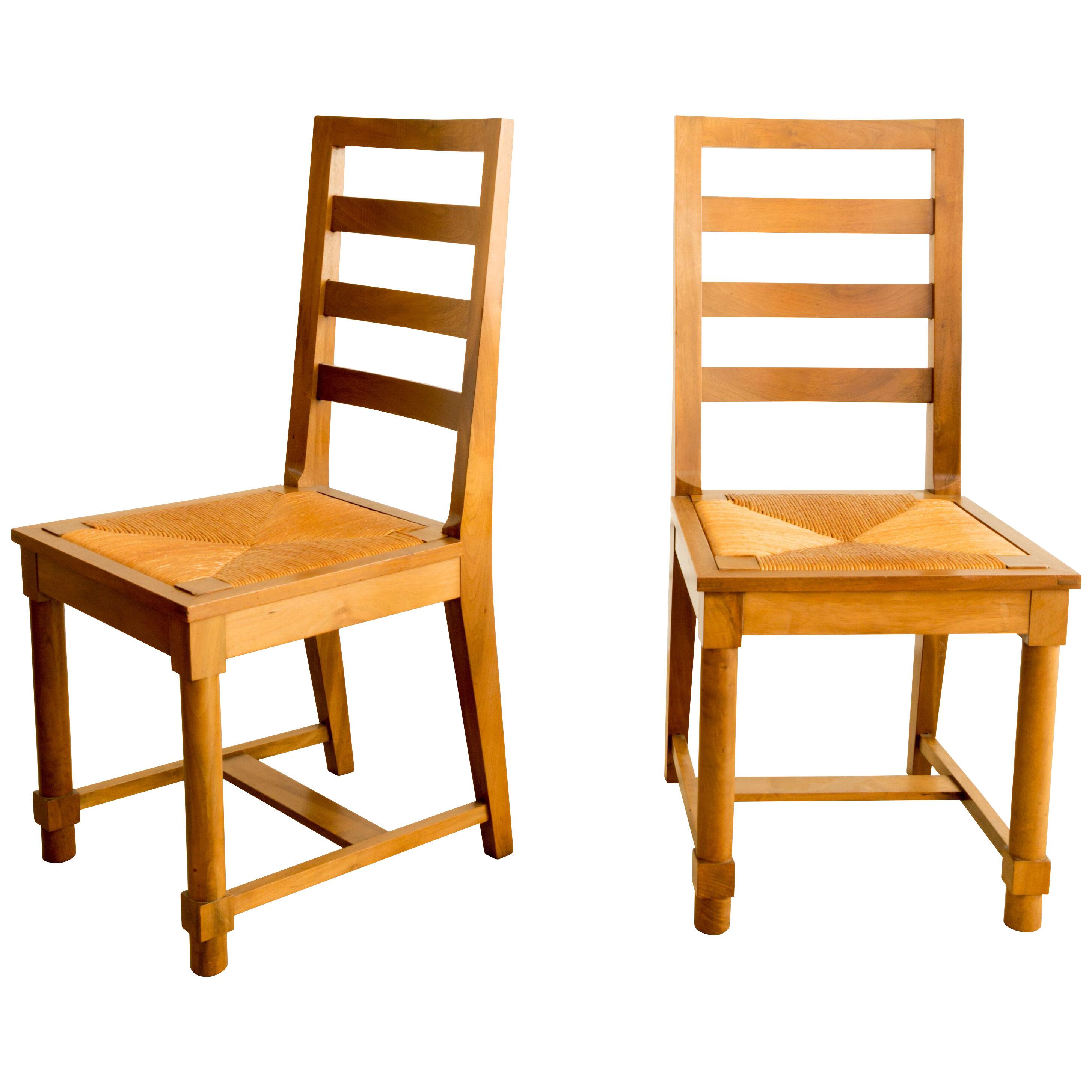 Jacques Adnet | Ladder Back Dining Chairs
