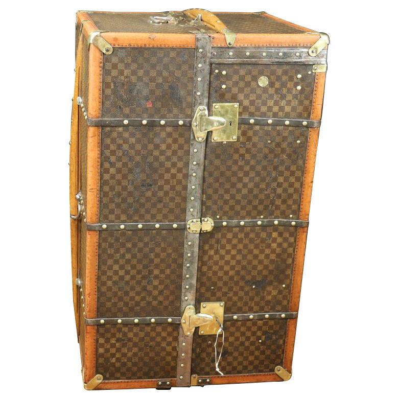 Very large Moynat checkered Wardrobe trunk