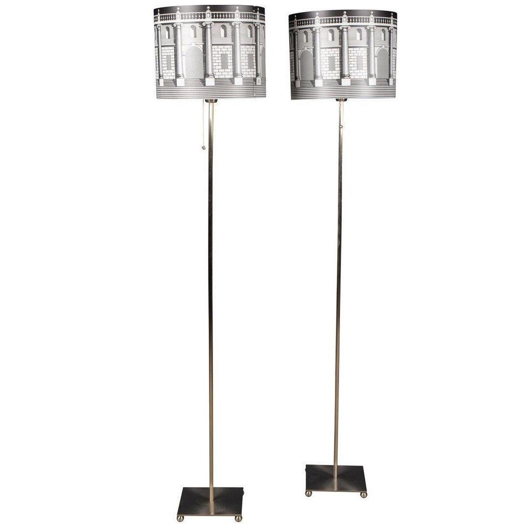 A Pair Of Late 20th Century Italian Floor Lamps By Fornasetti