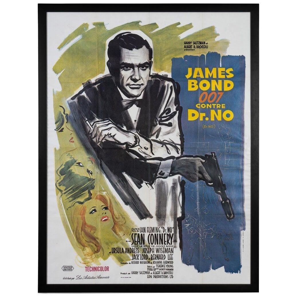 Original French Grande Release James Bond 007 Dr. NO Poster, c.1962