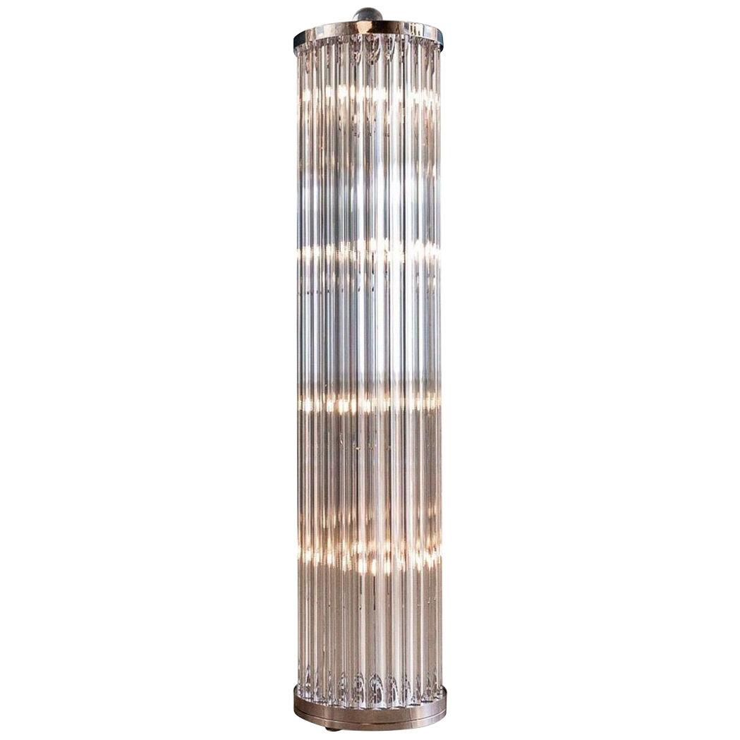 20thC Handmade Venetian Glass Prism Floor Lamp