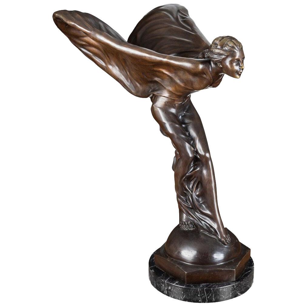 Rolls Royce 'Spirit Of Ecstasy' Monumental Showroom Bronze Charles Perron,c.1910