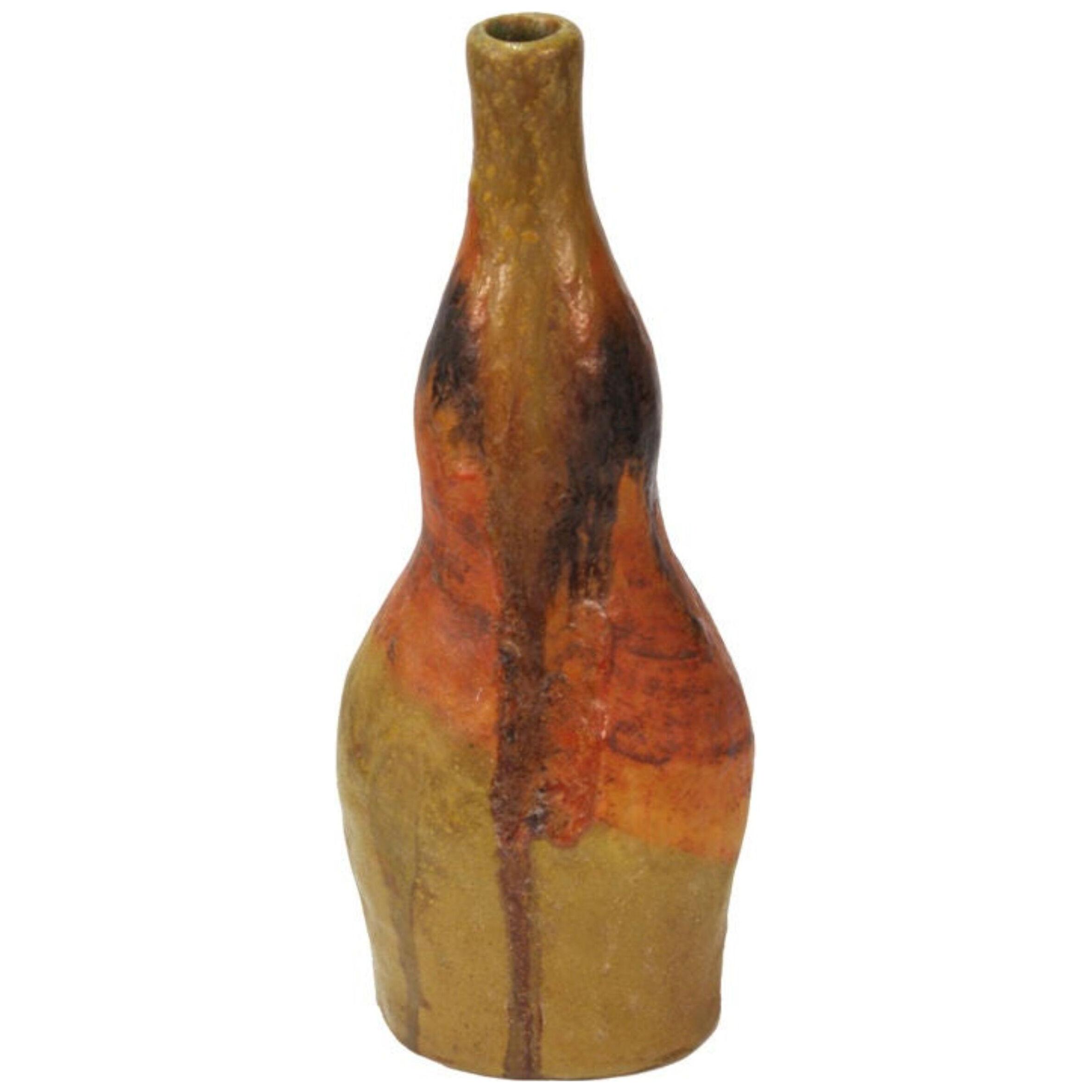 Earth Tone Glaze Bottle Vase by Fantoni for Raymor	
