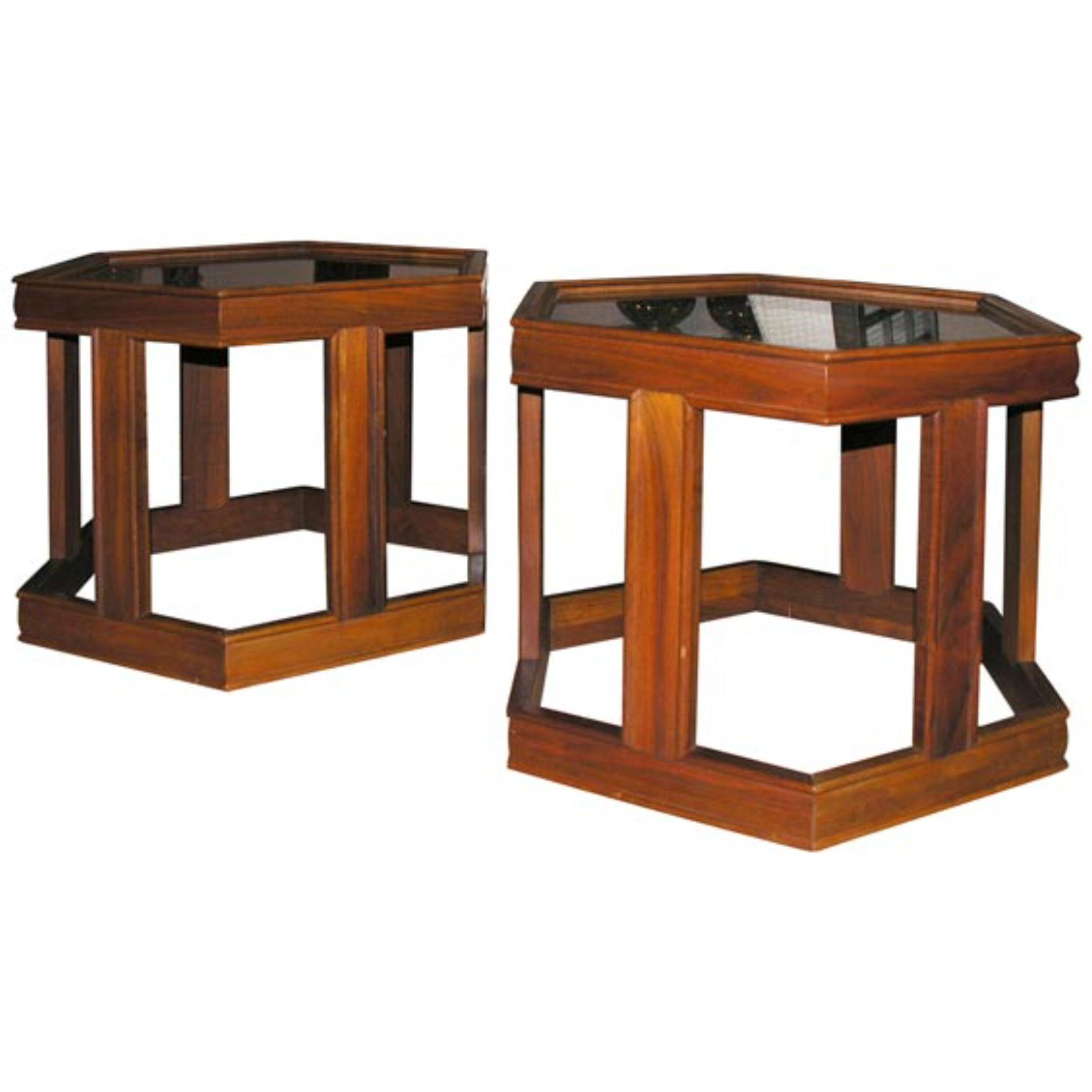 Group of Six Octagonal Occasional Tables from Brown Saltman