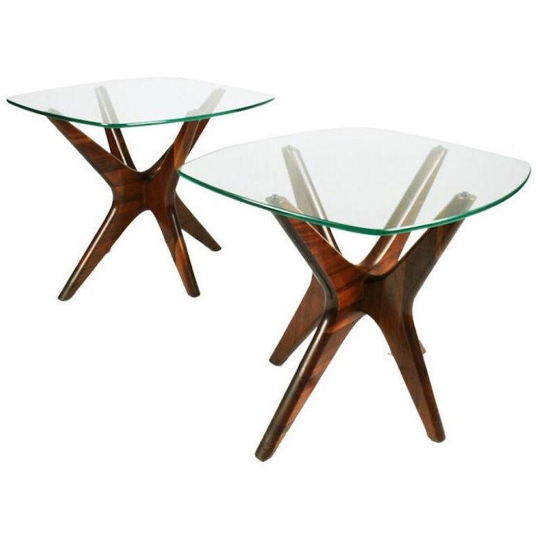 Pair of Walnut "Jacks" Lamp Tables by Adrian Pearsall