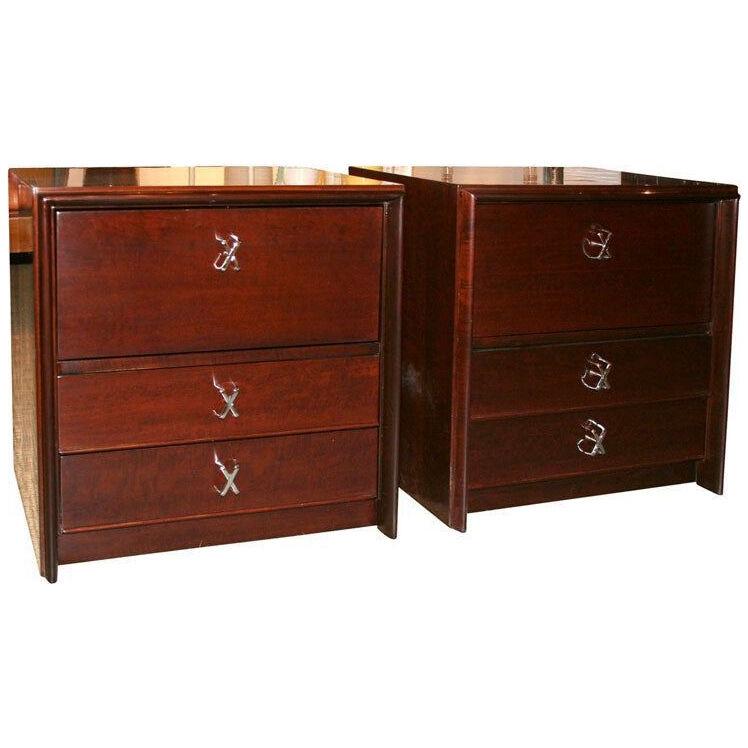 Pair of X-Pull Nightstands by Paul Frankl