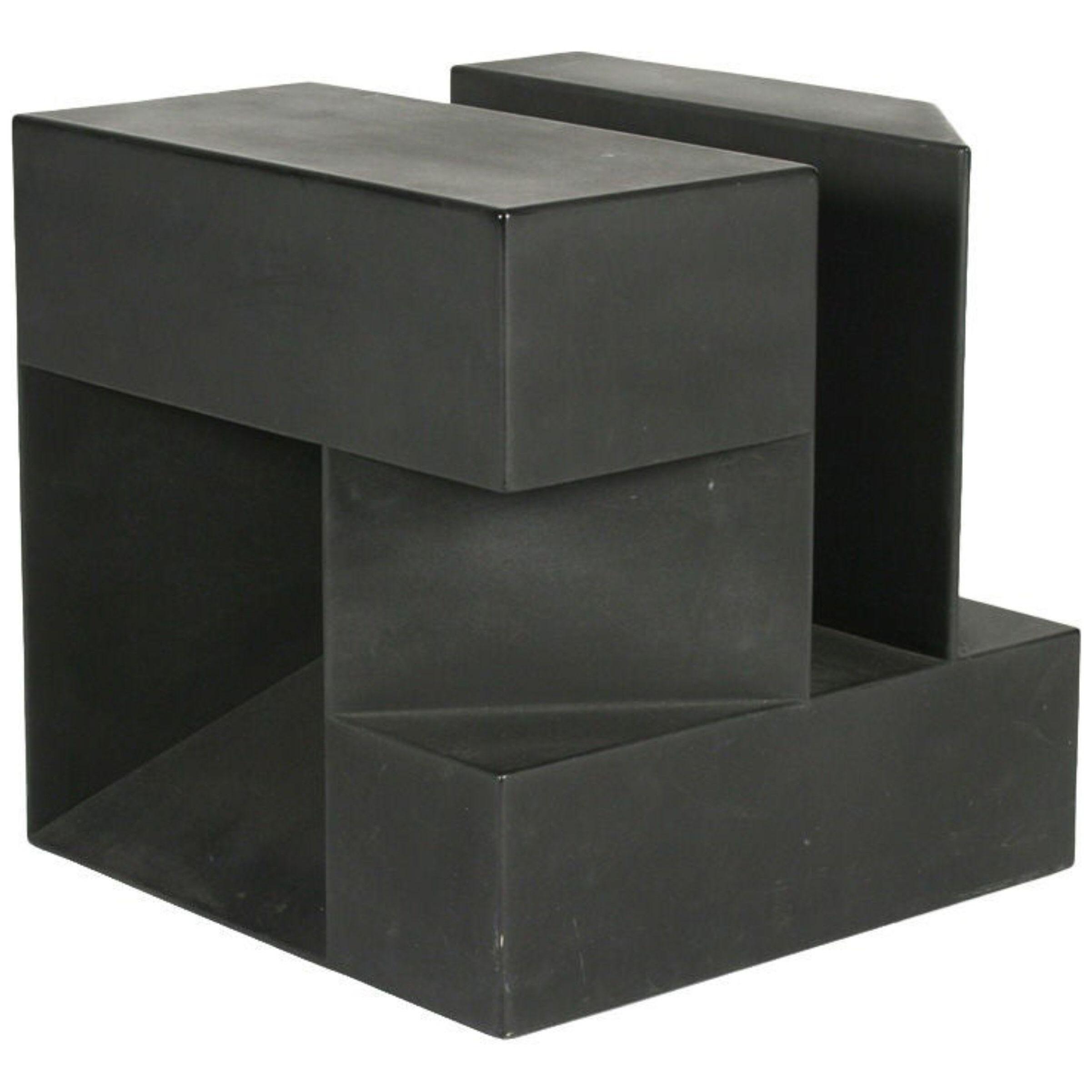 'Black Cube' Aluminum Sculpture by Alfredo Halegua