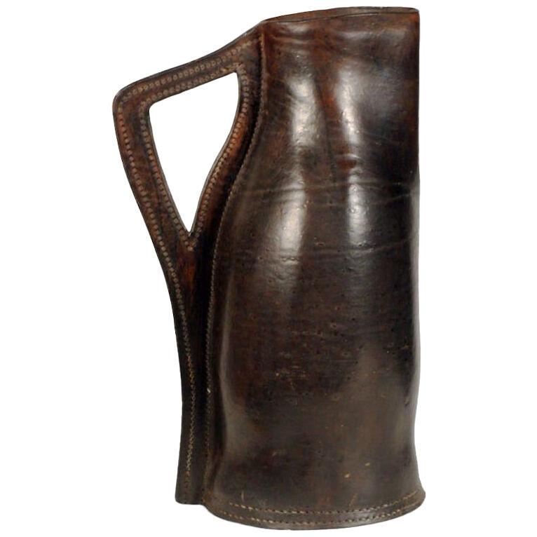 English Leather Drinking Vessel