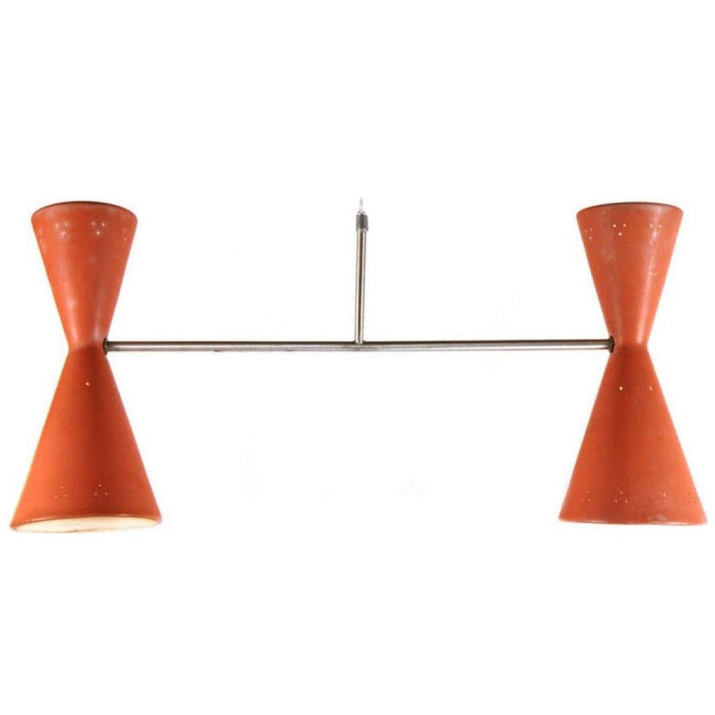 Double Diamond Perforated Cone Pendant Ceiling Light by Gotham Lighting	