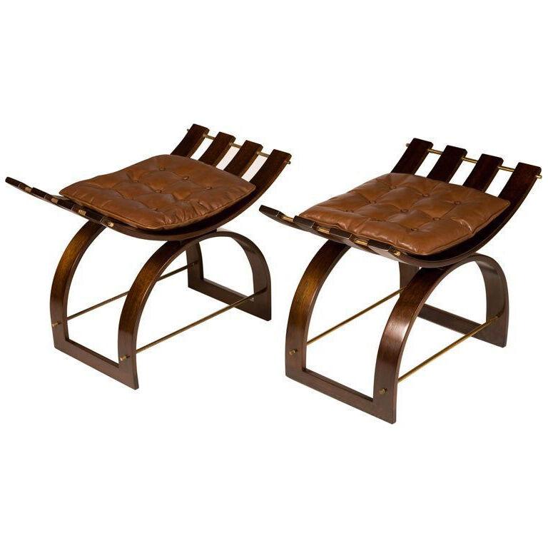 Pair of Knights Benches by Harvey Probber