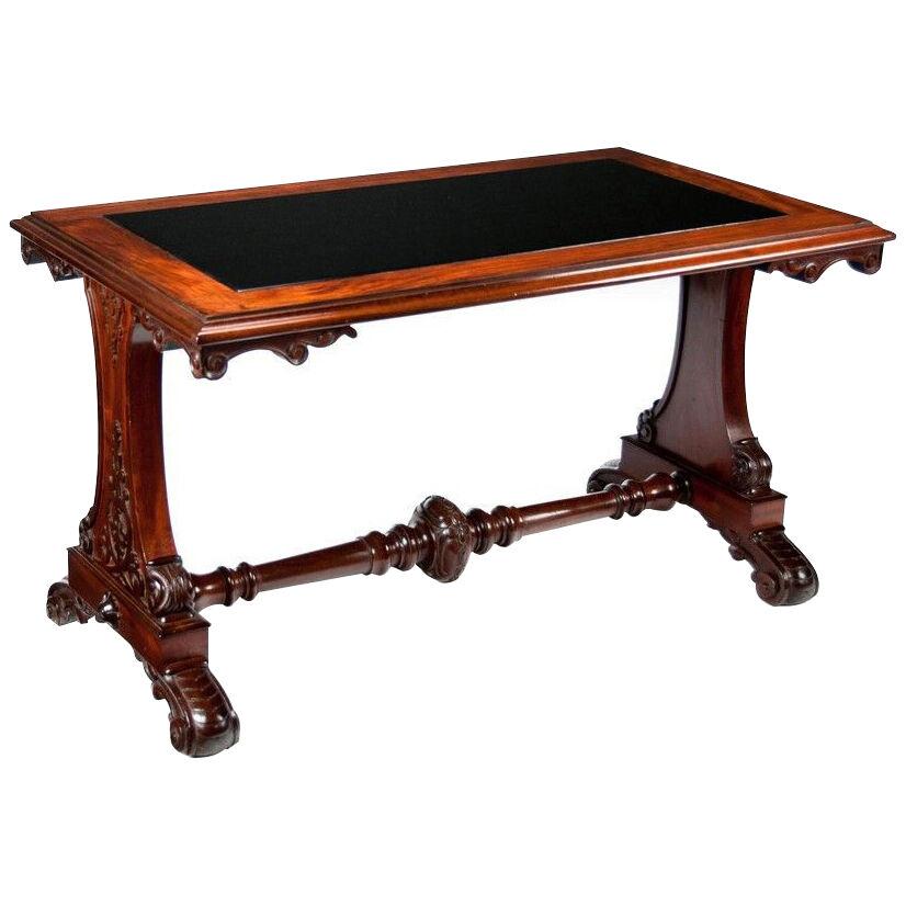  19th Century Mahogany Centre / Sofa Table With Inset Slate Top