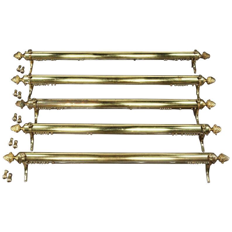 Set of Five Brass Curtain Rails Removed From Downing Street.