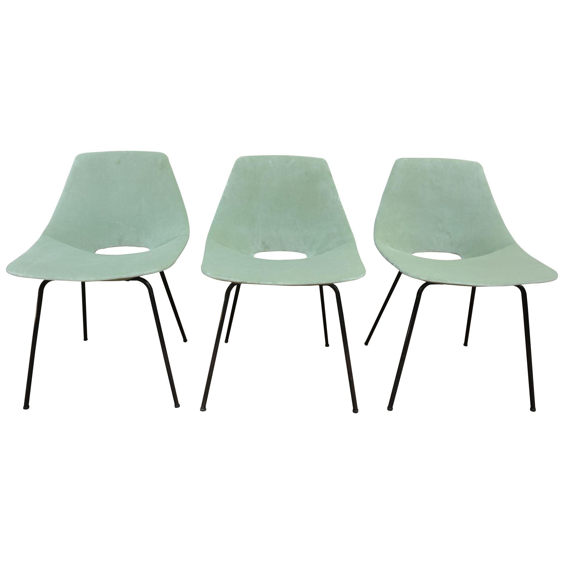 Set of 6 Tonneau Chairs by Pierre Guariche for Steiner, 1954