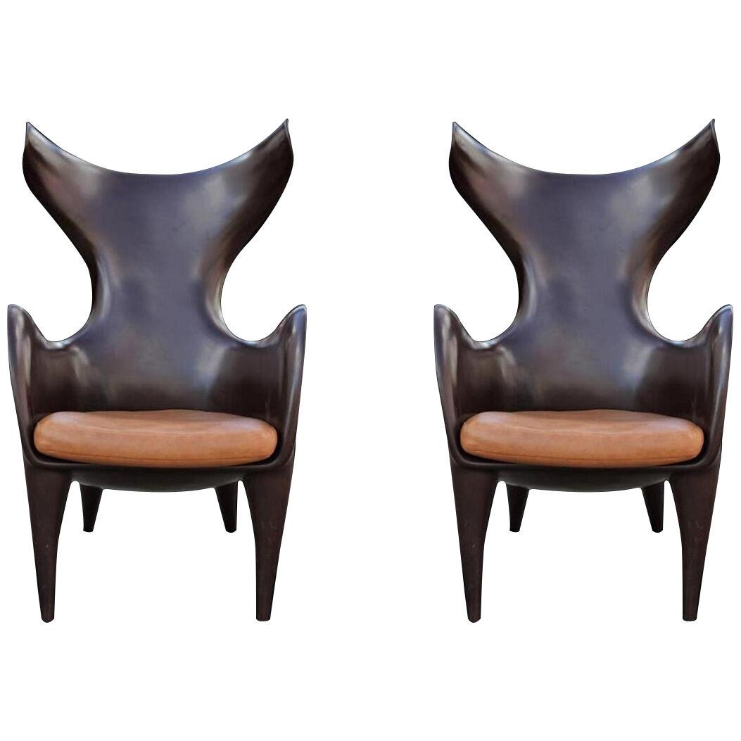 Sculptural Modern Frankie Chairs by Jordan Mozer - a Pair