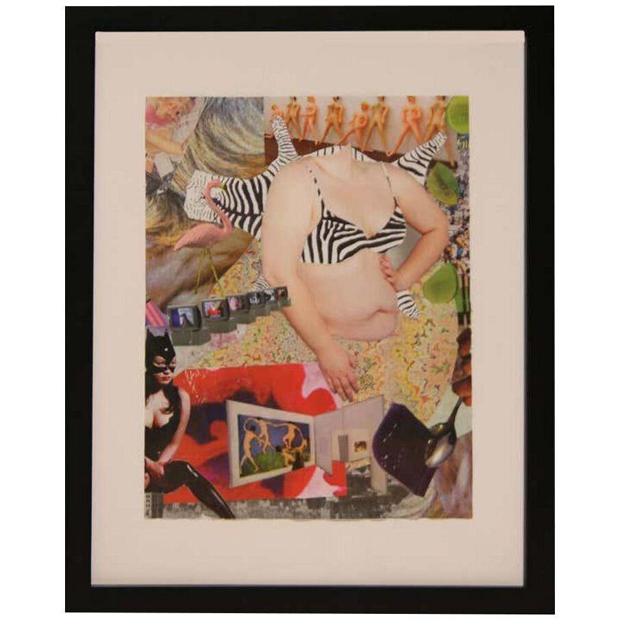 2020 Contemporary Abstract Female Collage by Julia Rossel, Framed
