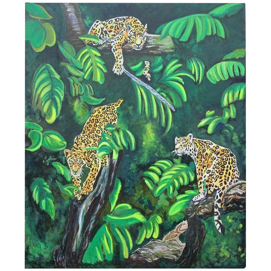 Leonard Robayo- Large Scale Tropical Colorful Leopard Jungle Nature Landscape