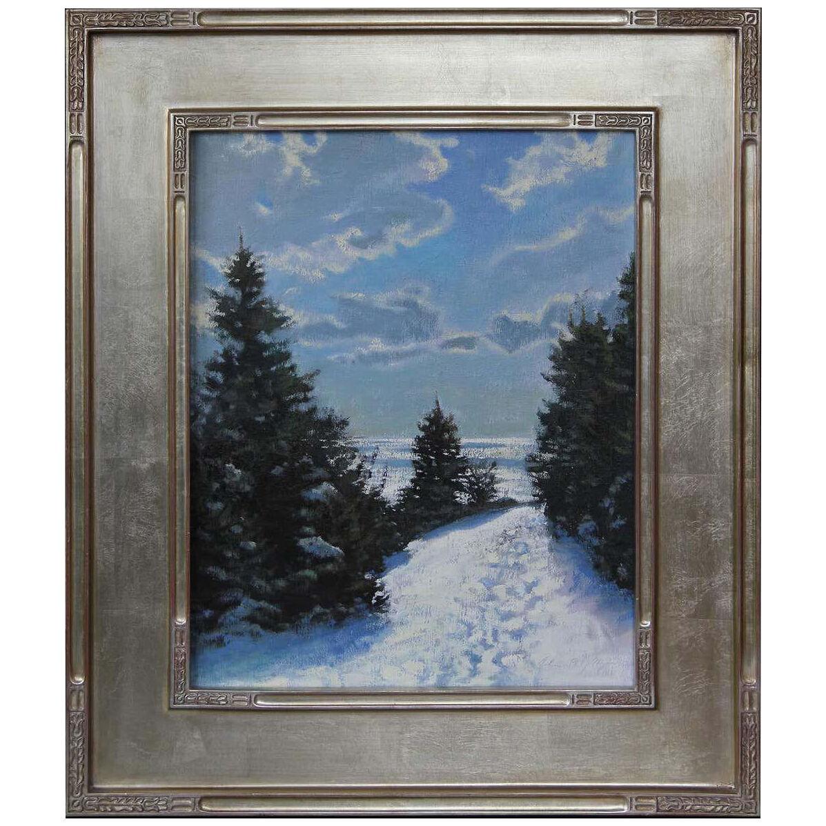 2006 "Nelson Pond Trail" Landscape Oil Painting by John Philip Hagen, Framed