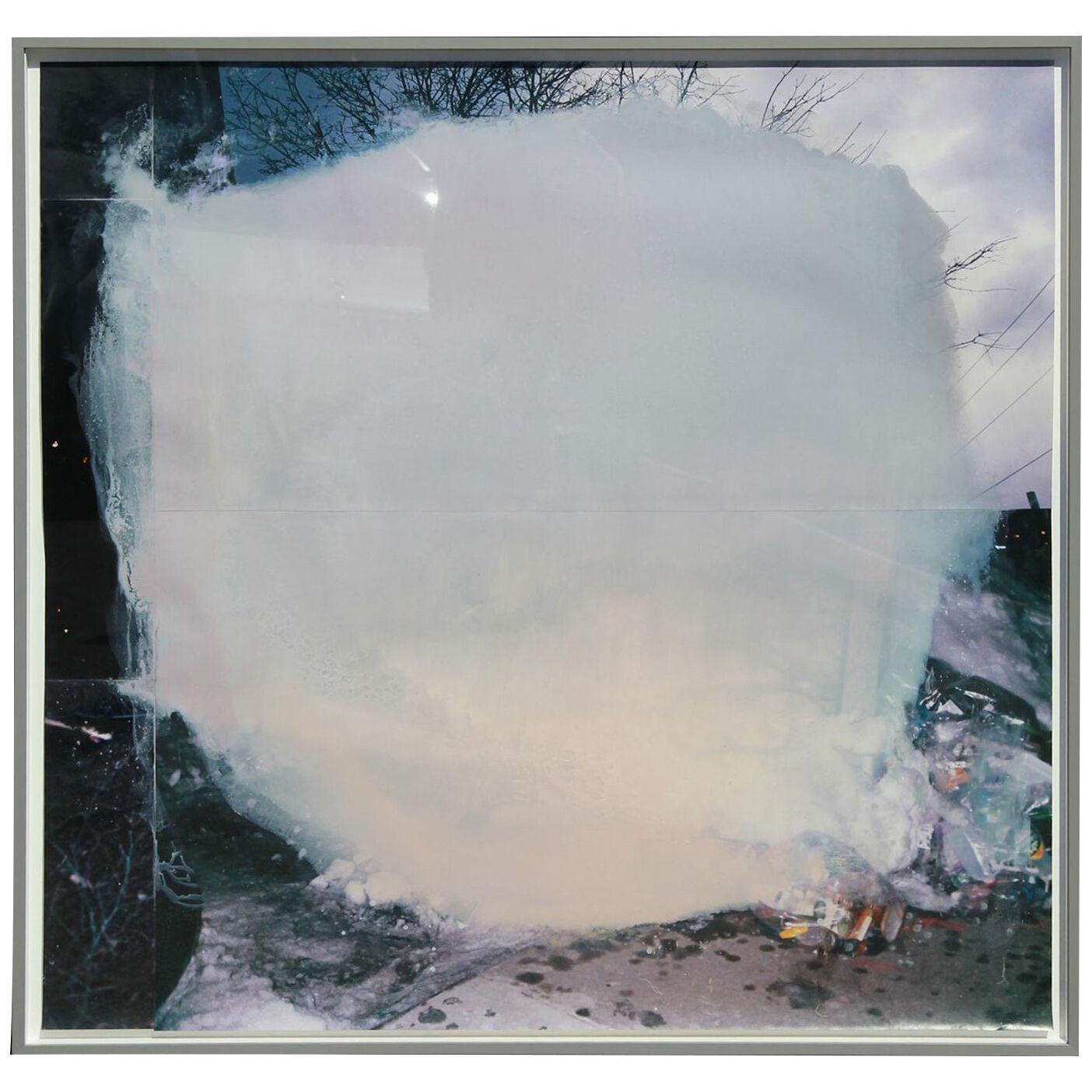 Claire Falkenberg "Winter" Abstract Painted Photograph Collage 2011