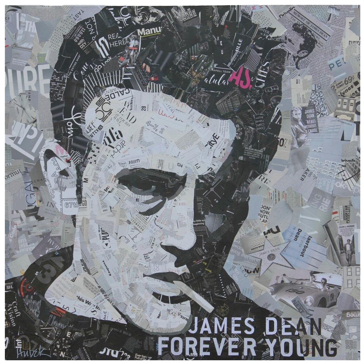 "James Dean Forever Young" Pop Assemblage Portrait
