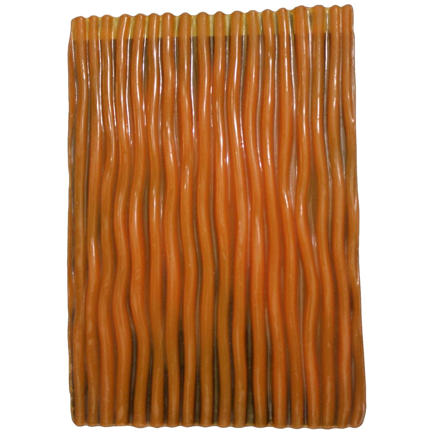 Kirk McCarthy "Tidal Phase" Orange Urethane Rubber Wall Sculpture 1998