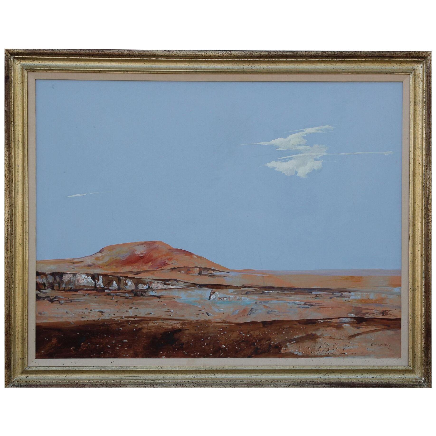 Mid Century Sublime Naturalistic Desert Landscape Painting