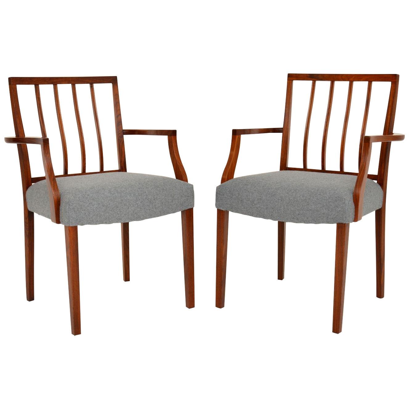 Pair of Vintage Rosewood Carver Armchairs by Robert Heritage for Archie Shine