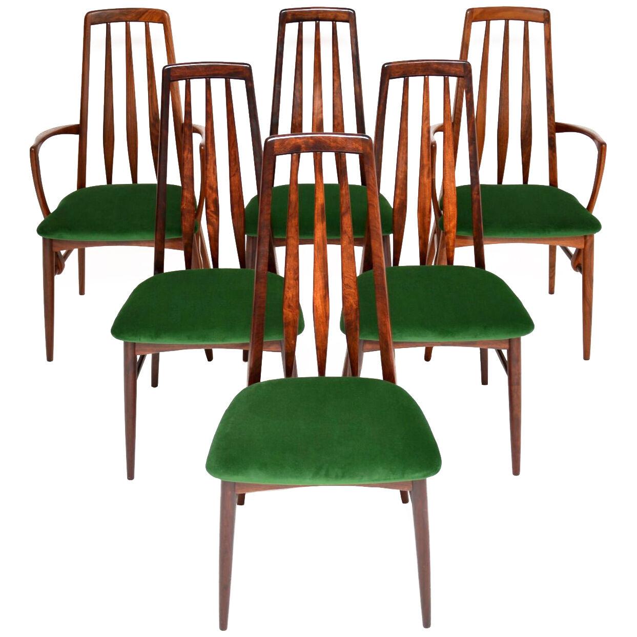 Set of 6 Danish Vintage Rosewood Dining Chairs by Niels Koefoed