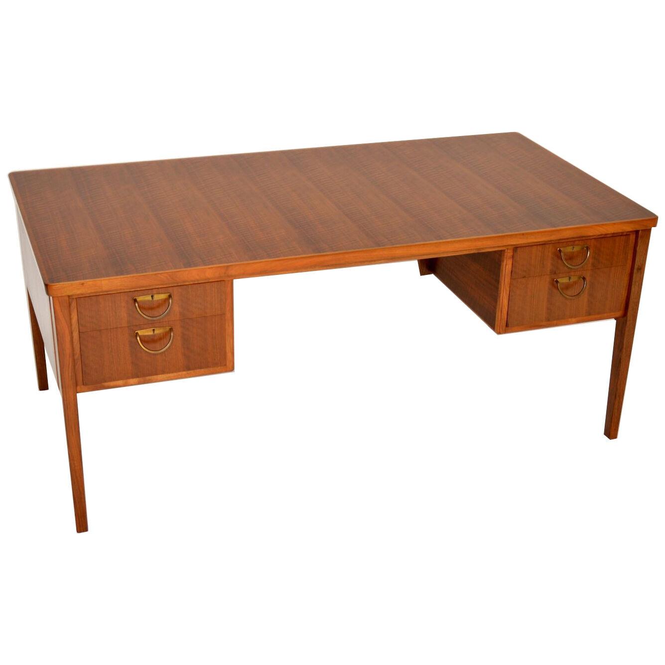 1960's Vintage Walnut Executive Desk by Gordon Russell