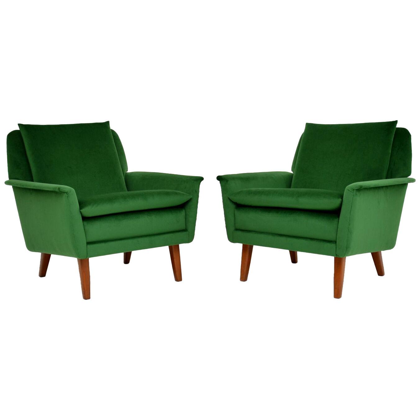 1960's Pair of Swedish Armchairs by Folke Ohlsson for Dux