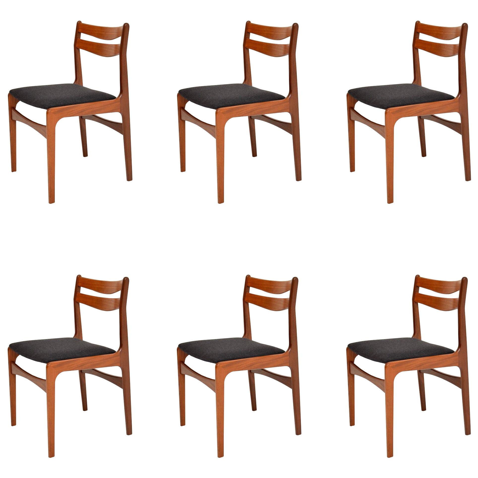 Set of 6 Danish Teak & Afromosia Dining Chairs