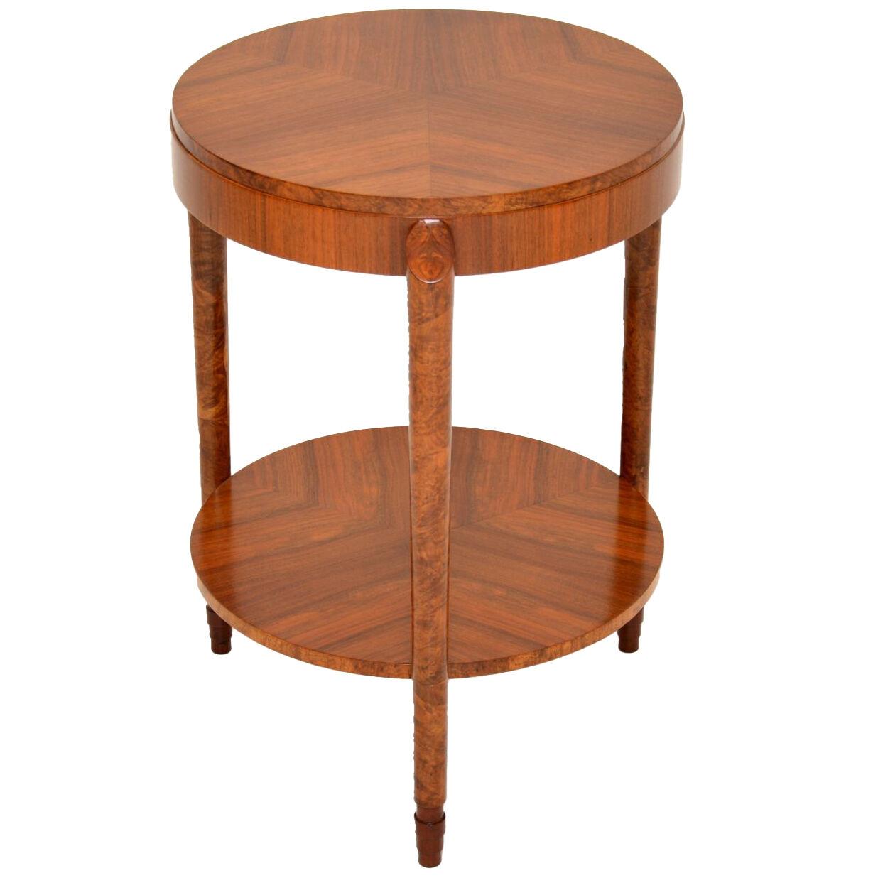 1930's Art Deco Walnut Occasional Side Table