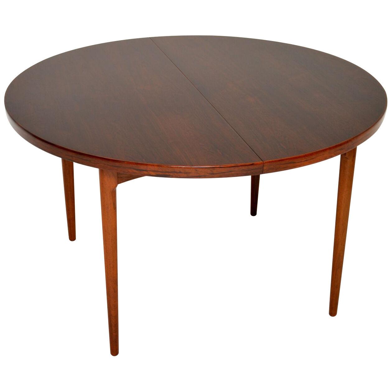 1960's Danish Rosewood Extending Dining Table
