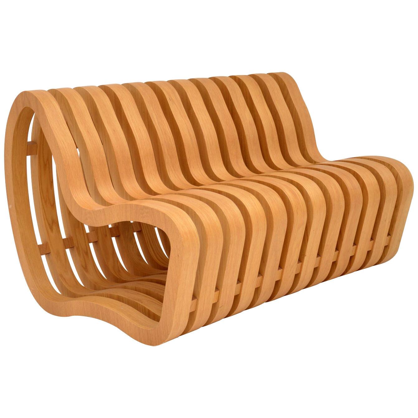 Modernist "Curve Bench" by Nina Moeller Designs