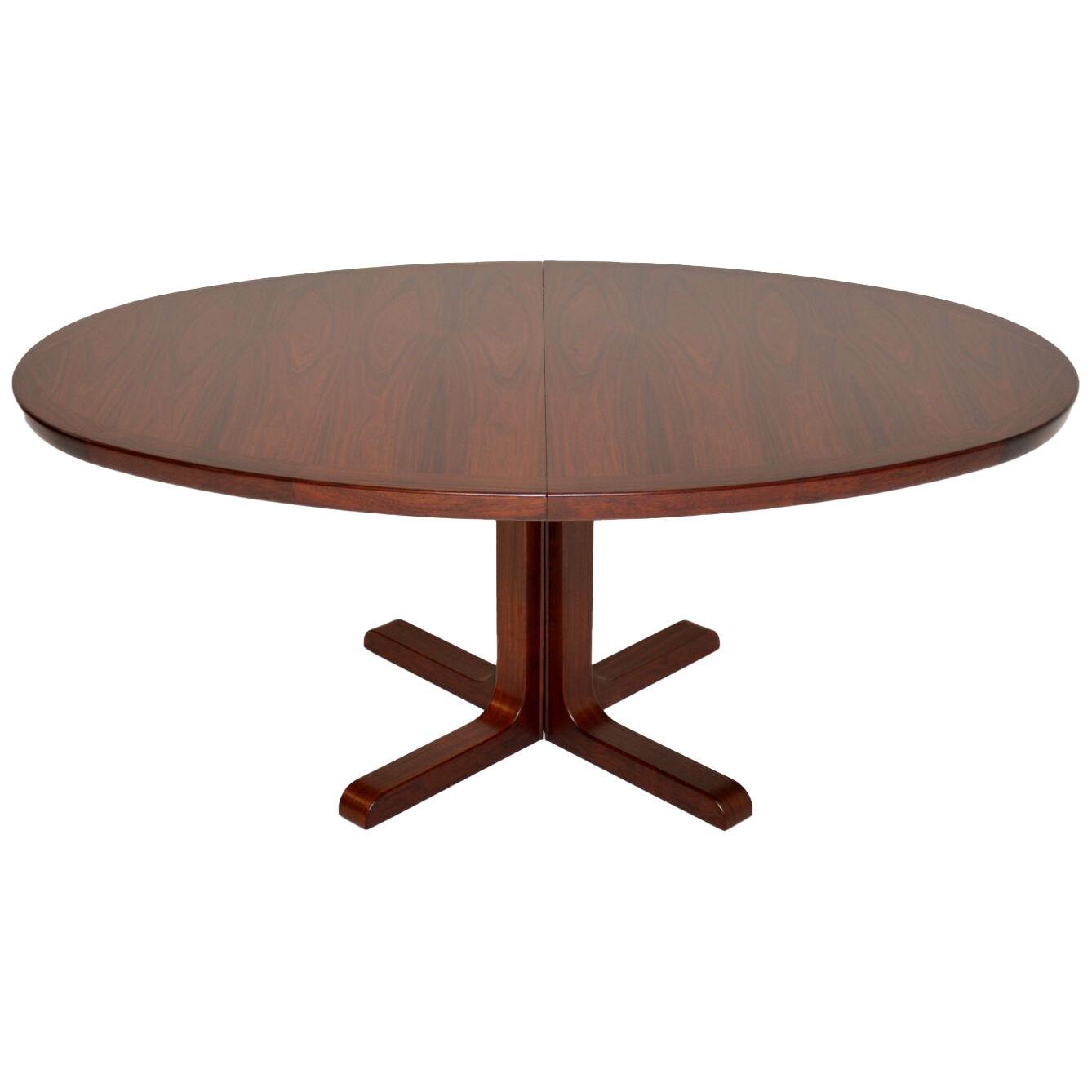 1960's Danish Vintage Rosewood Extending Dining Table