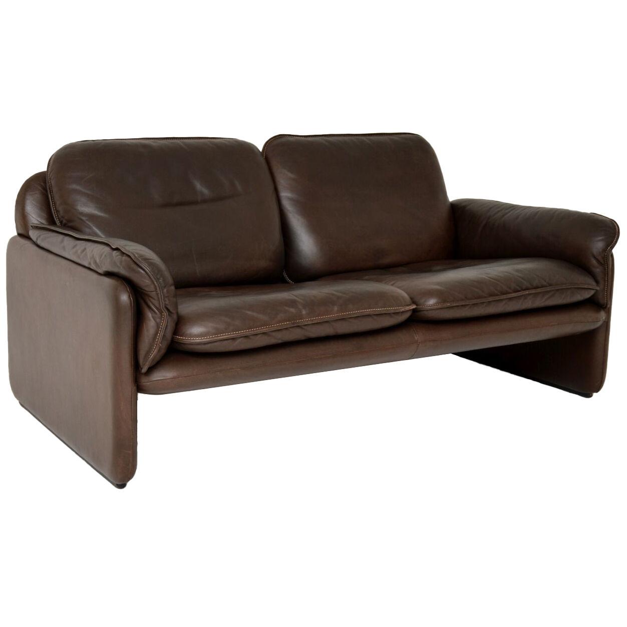 1960's Vintage Leather De Sede DS 61 Sofa