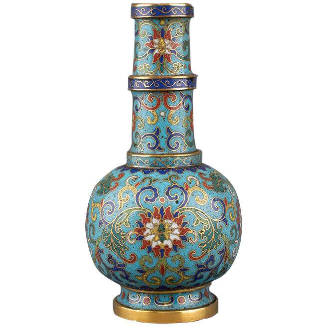 A Chinese imperial cloisonné bottle vase