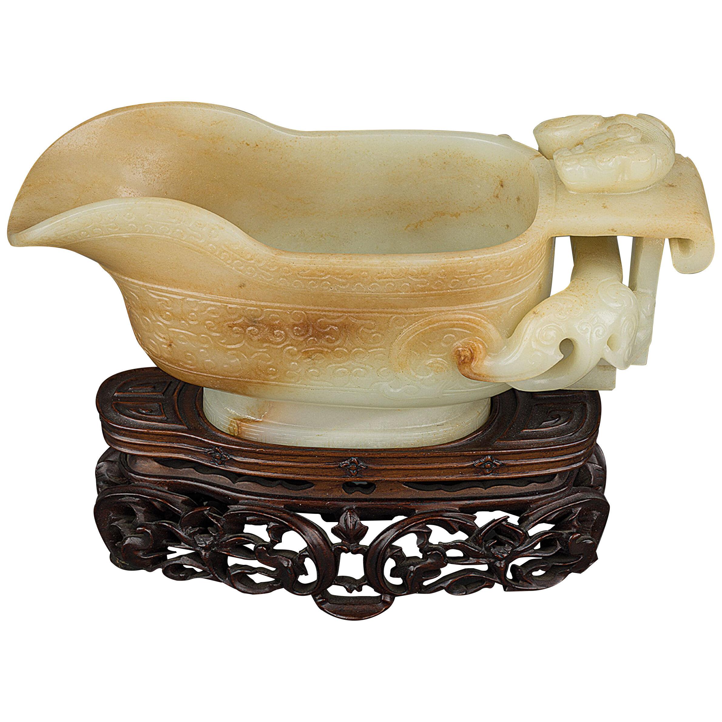 Chinese jade pouring vessel, yi