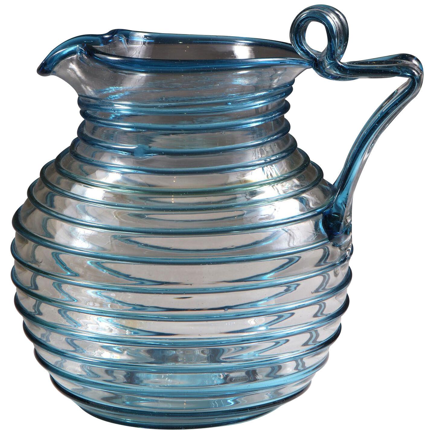 A late 19th century Murano glass jug