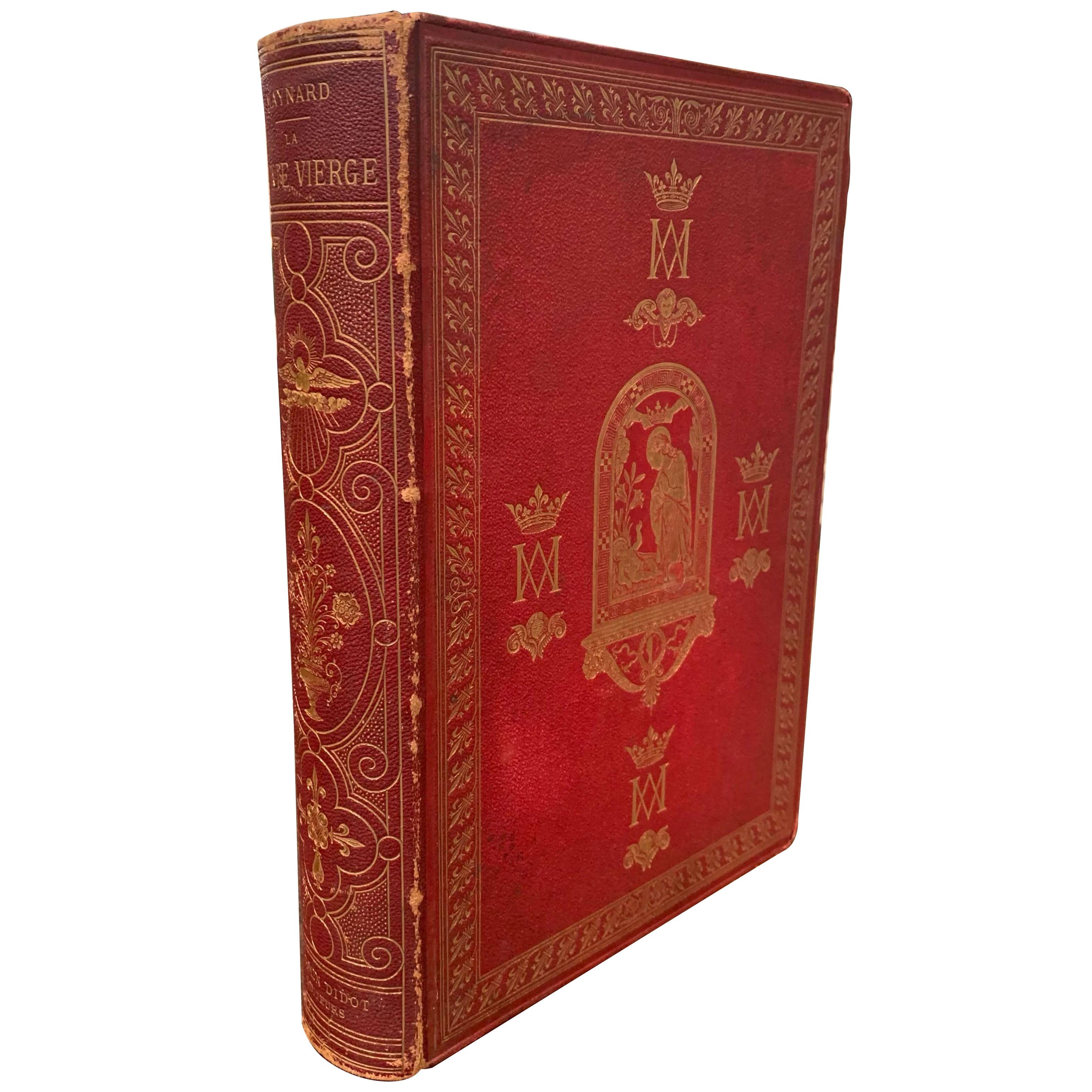 19th Century French Leather Bound and Gilt Book of The Virgin Mary