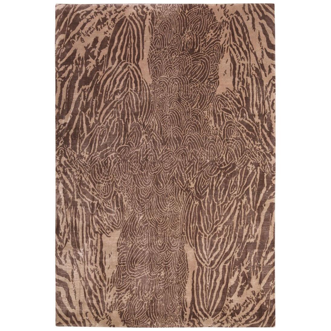 Hand Woven Alexander McQueen, "Feathers", Silk Large Area Rug 