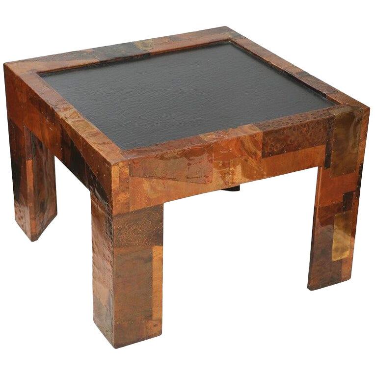 Mixed Metals Patchwork Series and Vermont Slate Top Table, Paul Evans