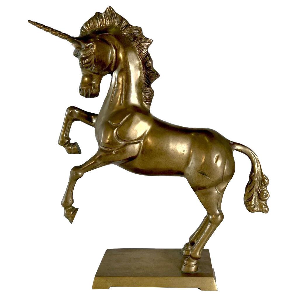 American Modern Brass Sculpture"The Unicorn of Magic & Light"Carver Edward Tripp